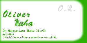 oliver muha business card